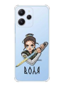 Чохол з потовщеними кутами на Xiaomi Redmi 12 :: Українська захисниця (патріотичний принт 169)