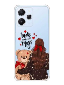 Чохол з потовщеними кутами на Xiaomi Redmi 12 :: Дівчина з ведмедиком (принт 188)