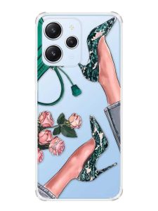 Чохол з потовщеними кутами на Xiaomi Redmi 12 :: Туфельки і квіти (принт 225)