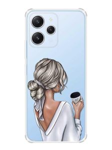 Чохол з потовщеними кутами на Xiaomi Redmi 12 :: Дівчина з латте (принт 227)