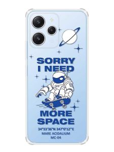 Чохол з потовщеними кутами на Xiaomi Redmi 12 :: Космонавт на скейті (принт 248)