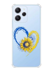 Чохол з потовщеними кутами на Xiaomi Redmi 12 :: Серце з соняхом. Україна (принт 260)