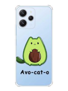 Чохол з потовщеними кутами на Xiaomi Redmi 12 :: Котик Авокадо (принт 306)