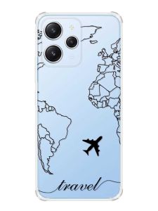 Чохол з потовщеними кутами на Xiaomi Redmi 12 :: Карта. Контур (принт 330)