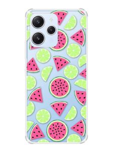 Чохол з потовщеними кутами на Xiaomi Redmi 12 :: Кавуни и лайм (принт 345)