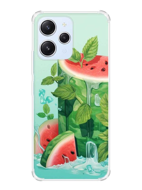 Чохол з потовщеними кутами на Xiaomi Redmi 12 :: Кавуновий айсберг (принт 339)