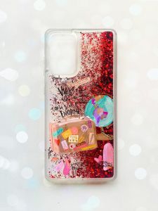 Чохол з плаваючими блискітками на Samsung Galaxy A52 (A525) Червоний :: Настрій подорожувати (принт 329)