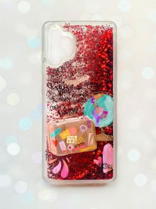 Чохол з плаваючими блискітками Samsung Galaxy A32 Червоний :: Настрій подорожувати (принт 329)
