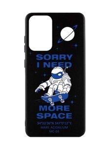 Матовий чорний чохол на Samsung Galaxy A52  :: Космонавт на скейті (принт 248)