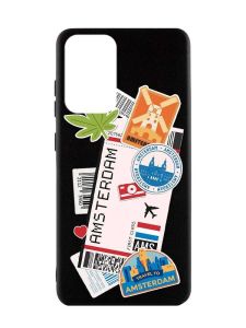 Матовий чорний чохол на Samsung Galaxy A52  :: Подорожі. Амстердам (принт 327)