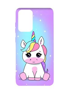 Матовий чорний чохол на Samsung Galaxy A52  :: Єдиноріг (принт 103)