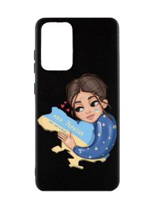 Матовий чорний чохол на Samsung Galaxy A52  :: Моя Україна (принт 2)