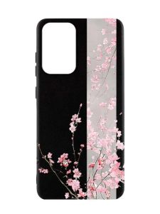 Матовий чорний чохол на Samsung Galaxy A52  :: Сакура у цвіті (принт 286)