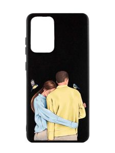 Матовий чорний чохол на Samsung Galaxy A52  :: Українська пара (принт 14)