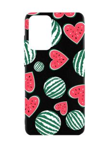 Матовий чорний чохол на Samsung Galaxy A52  :: Кавуни сердечка (принт 343)