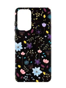 Матовий чорний чохол на Samsung Galaxy A52  :: Квітковий фон (принт 267)