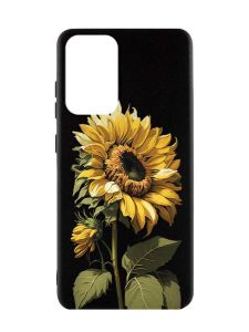 Матовий чорний чохол на Samsung Galaxy A52  :: Соняшник (принт 274)