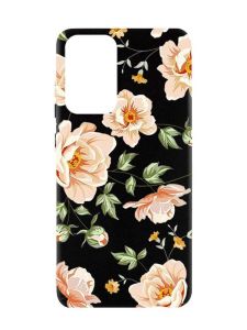 Матовий чорний чохол на Samsung Galaxy A52  :: Квіти пастельні (принт 277)