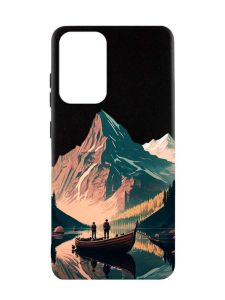 Матовий чорний чохол на Samsung Galaxy A52  :: Човен. Пейзаж (принт 246)