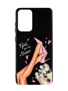 Матовий чорний чохол на Samsung Galaxy A52  :: Ніжки (принт 62)