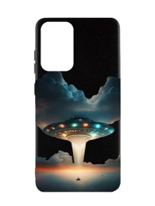 Матовий чорний чохол на Samsung Galaxy A52  :: Тарілка UFO (принт 241)