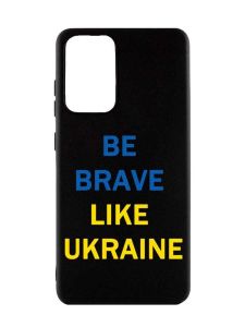 Матовий чорний чохол на Samsung Galaxy A52  :: Сміливість (патріотичний принт 5)