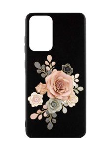 Матовий чорний чохол на Samsung Galaxy A52  :: Троянди (принт 275)