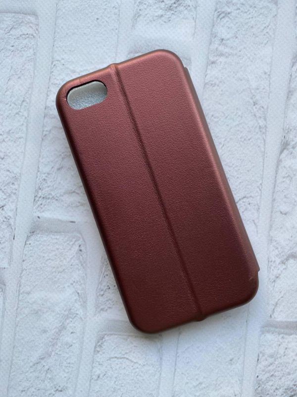 Чохол-книжка з малюнком для iPhone 7, 8 Бордовий :: Квітуча сакура (принт 282)