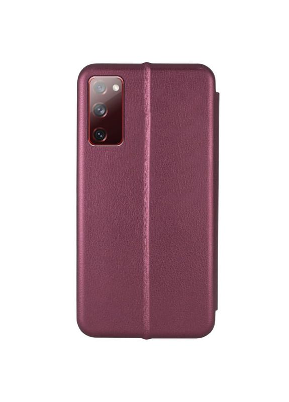 Чохол-книжка з малюнком для Samsung Galaxy S20 FE (G780) Бордовий :: Різнокольорові сердечка (принт 332)