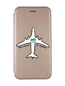 Чохол-книжка з малюнком на Xiaomi Redmi Note 9/10X Золотистий :: Мрія ніколи не помирає (принт 1)