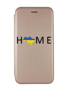 Чохол-книжка з малюнком на Xiaomi Redmi Note 9/10X Золотистий :: Дім Україна (патріотичний принт 72)