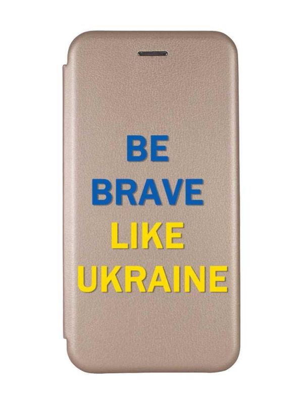 Чохол-книжка з малюнком на Xiaomi Redmi Note 9/10X Золотистий :: Сміливість (патріотичний принт 5)
