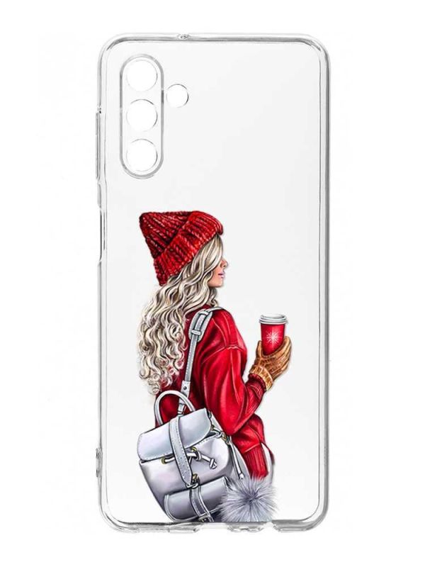 Прозорий чохол на Samsung Galaxy A54 5G / A546 :: Дівчина з рюкзаком (принт 9)