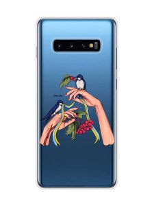 Прозорий чохол на Samsung Galaxy S10 Plus :: Ластівки (патріотичний принт 15)