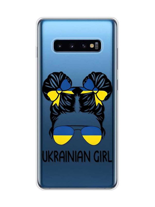 Прозорий чохол на Samsung Galaxy S10 Plus :: Українська дівчина (принт 113)