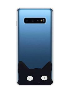 Прозорий чохол на Samsung Galaxy S10 Plus :: Котик (принт 119)
