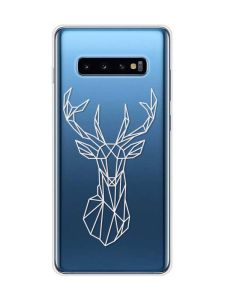 Прозорий чохол на Samsung Galaxy S10 Plus :: Олень (принт 129)