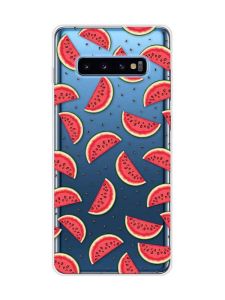 Прозорий чохол на Samsung Galaxy S10 Plus :: Кавуновий фон (принт 344)