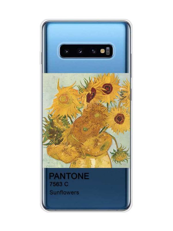 Прозорий чохол на Samsung Galaxy S10 Plus :: Соняхи (принт 81)