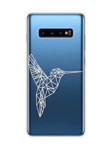 Прозорий чохол на Samsung Galaxy S10 Plus :: Колібрі (принт 123)