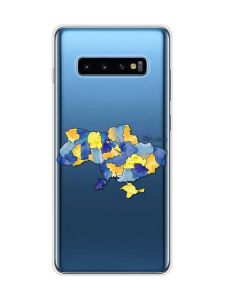 Прозорий чохол на Samsung Galaxy S10 Plus :: Карта України (принт 261)