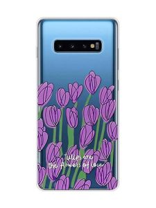 Прозорий чохол на Samsung Galaxy S10 Plus :: Тюльпани (принт 265)