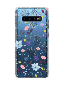 Прозорий чохол на Samsung Galaxy S10 Plus :: Квітковий фон (принт 267)