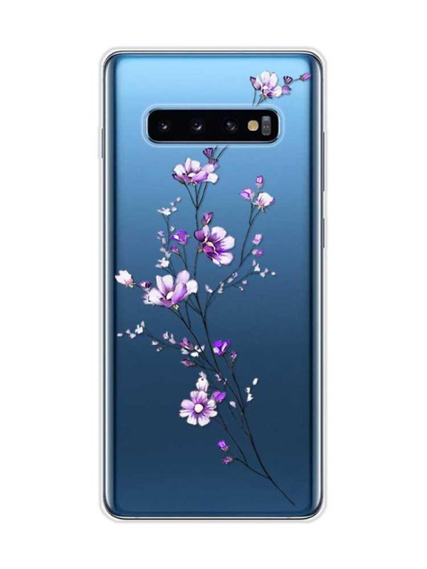 Прозорий чохол на Samsung Galaxy S10 Plus :: Гілочка квітів (принт 278)