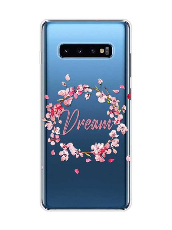 Прозорий чохол на Samsung Galaxy S10 Plus :: Віночок з сакури (принт 284)