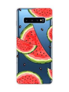Прозорий чохол на Samsung Galaxy S10 Plus :: Скибки кавуна (принт 342)