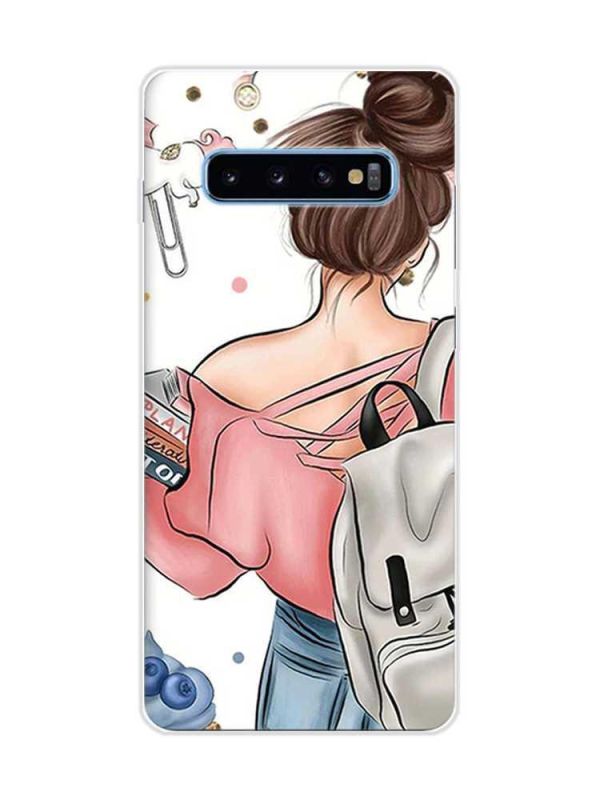 Чохол на Samsung Galaxy S10 Plus :: Дівчина з рюкзаком (принт 30)
