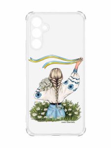 Чохол з потовщеними кутами на Samsung Galaxy A34 5G :: Дівчина зі стрічкою (принт 17)