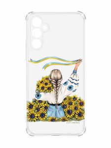 Чохол з потовщеними кутами на Samsung Galaxy A34 5G :: Дівчина зі стрічкою (принт 25)