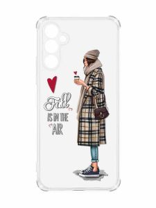 Чохол з потовщеними кутами на Samsung Galaxy A34 5G :: Дівчина з кавою (принт 59)